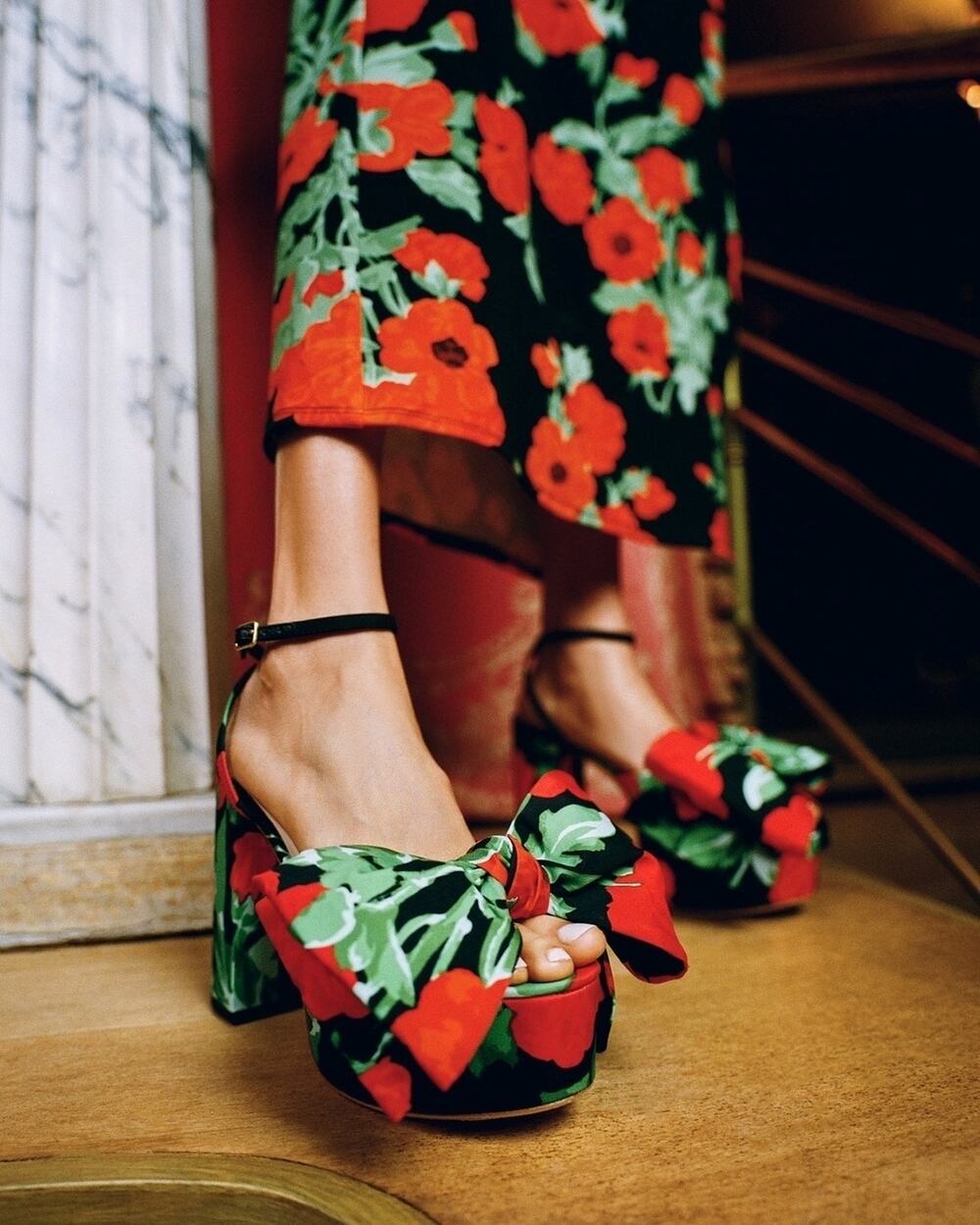 Loeffler Randall Kiki Platform Bow Heel Sandals Size 9
